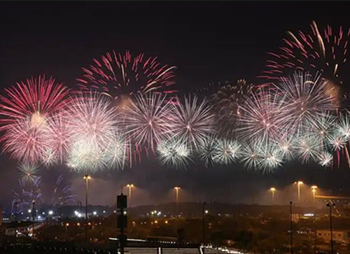 临夏县焰火晚会